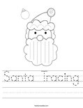 Santa Tracing Worksheet