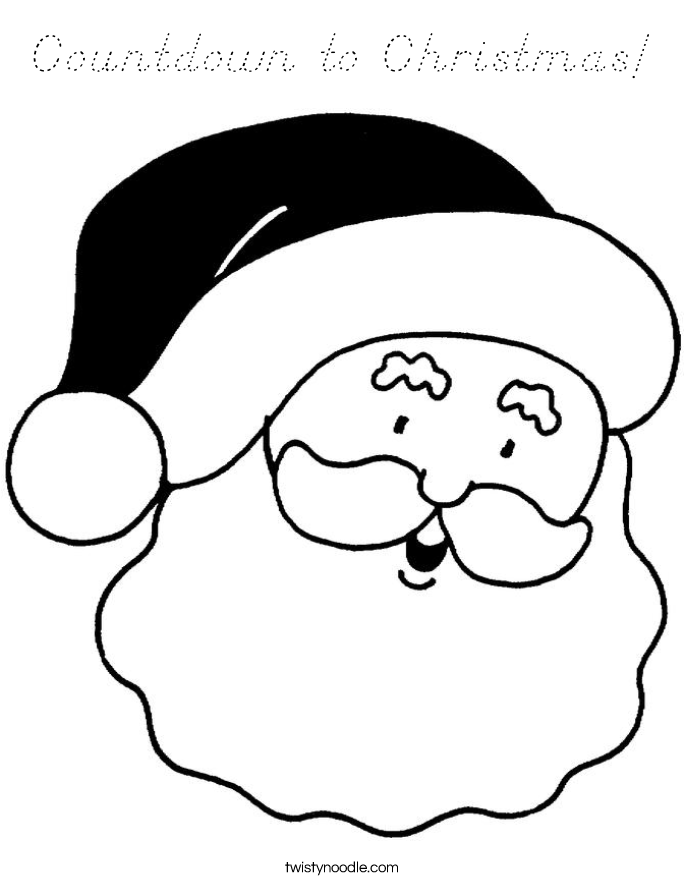 Countdown to Christmas! Coloring Page