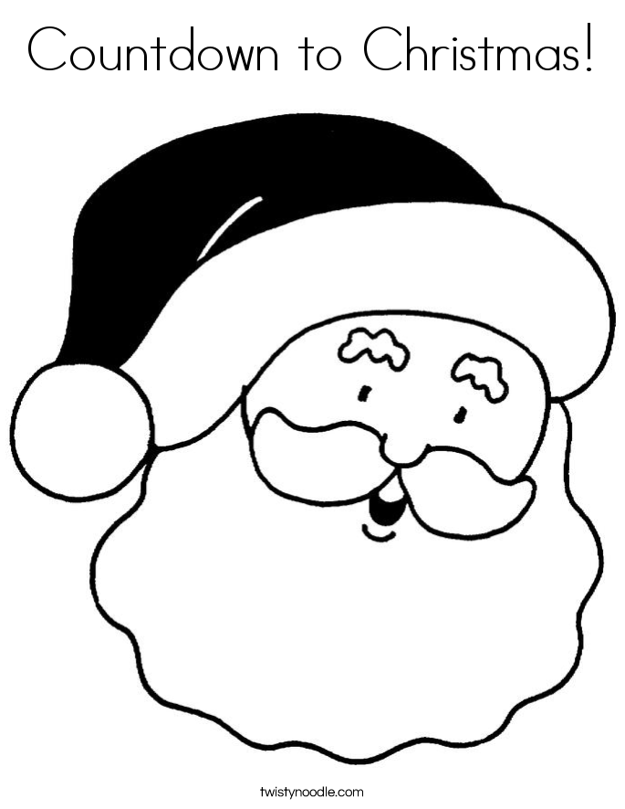 Countdown to Christmas! Coloring Page