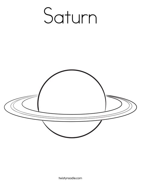 Saturn Coloring Page - Twisty Noodle