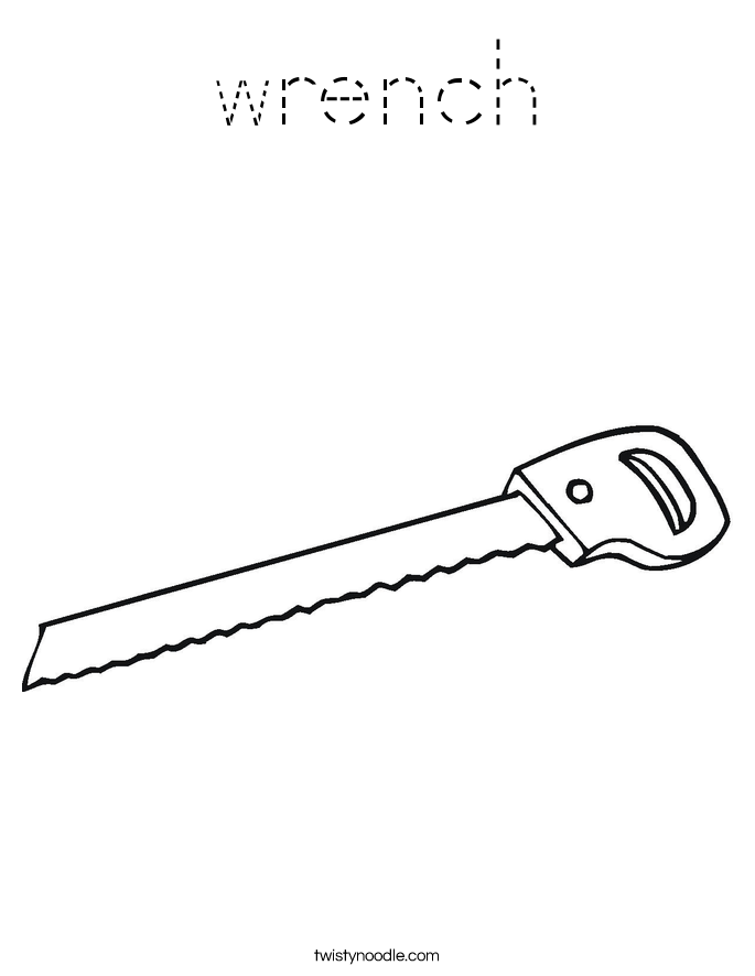 wrench Coloring Page