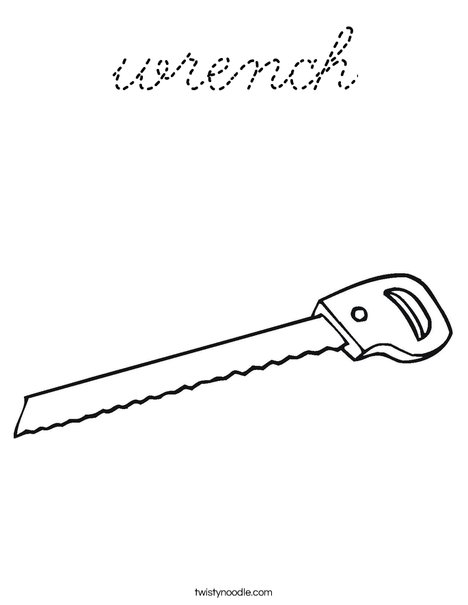 Saw Coloring Page
