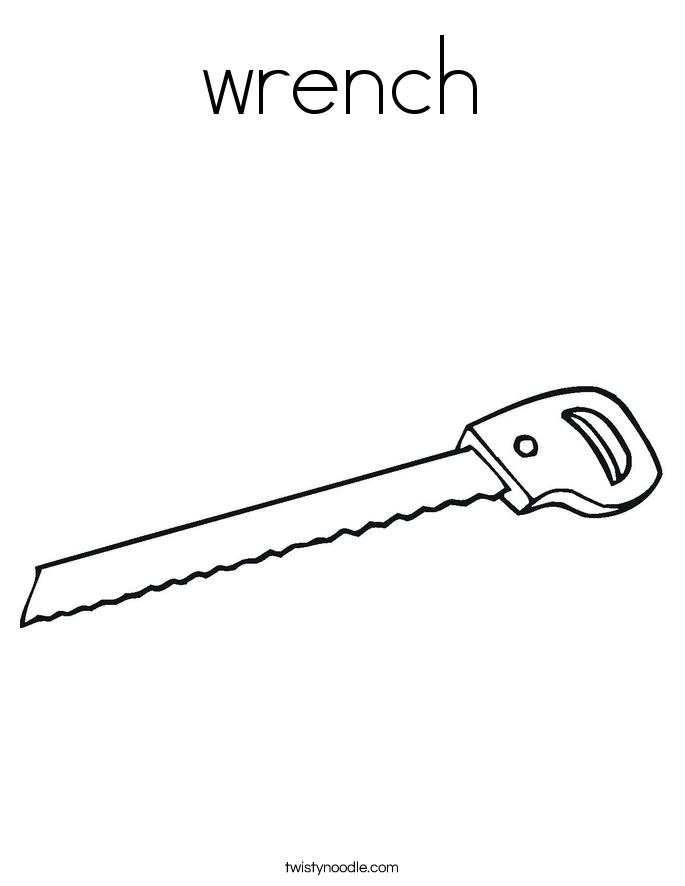 wrench Coloring Page