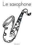 Le saxophone Coloring Page