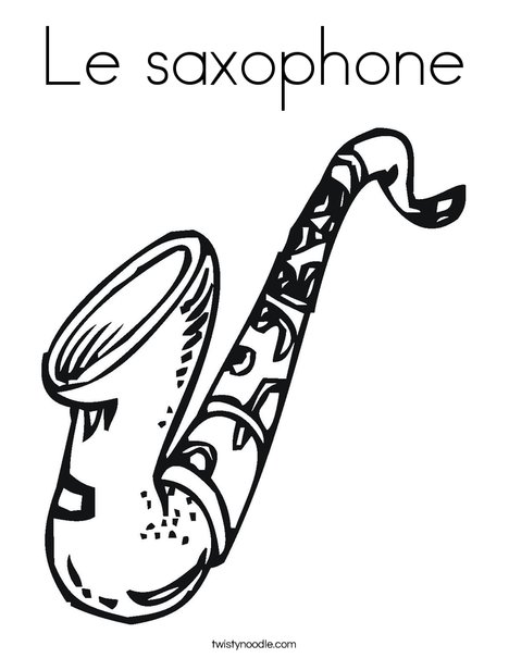 Sax Coloring Page