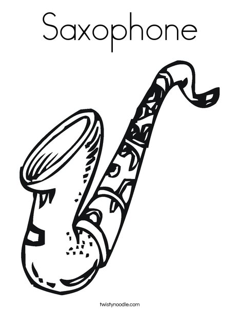 Sax Coloring Page