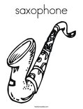saxophone Coloring Page