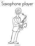 Saxophone playerColoring Page