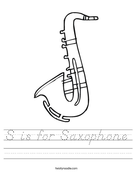 Saxophone Worksheet