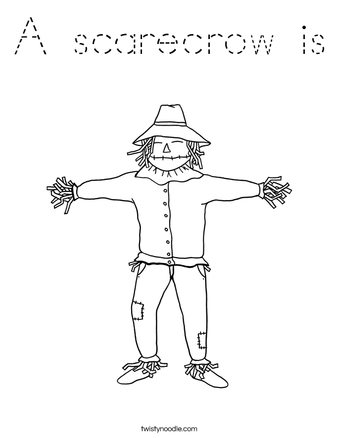A scarecrow is Coloring Page