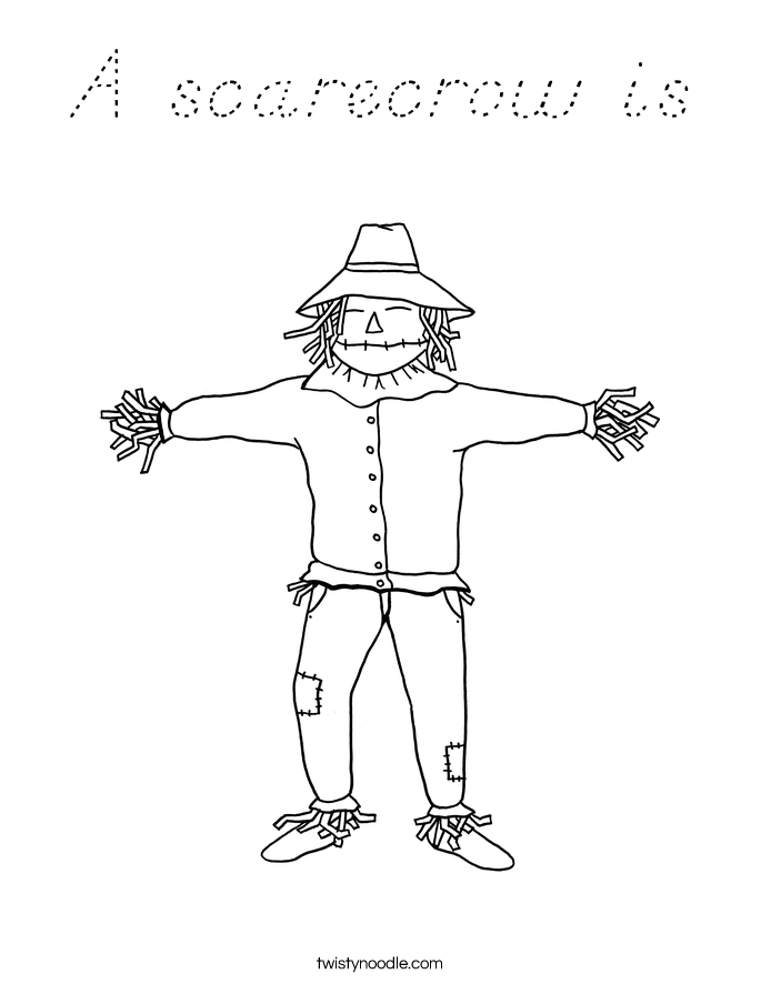 A scarecrow is Coloring Page