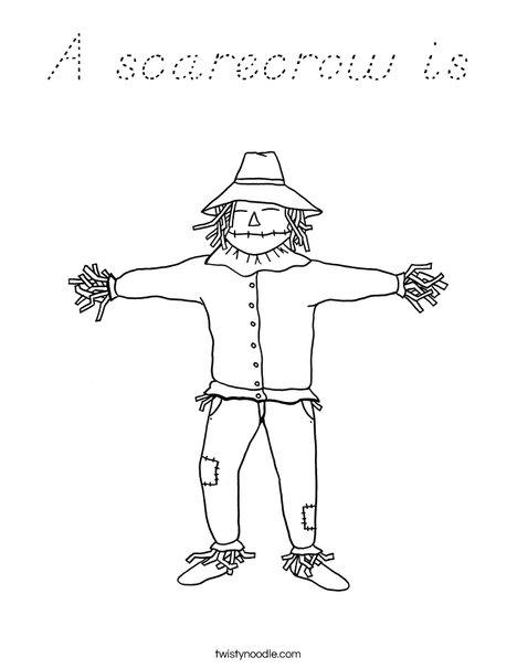Scarecrow Coloring Page