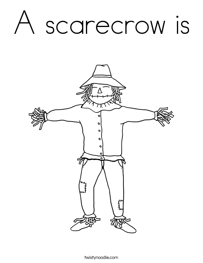 A scarecrow is Coloring Page