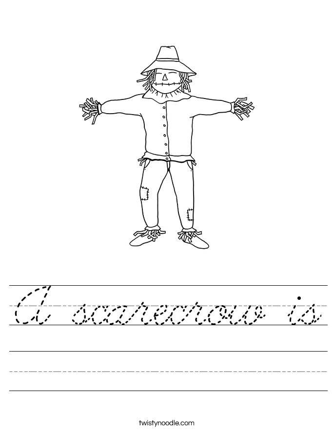 A scarecrow is Worksheet