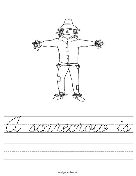 Scarecrow Worksheet
