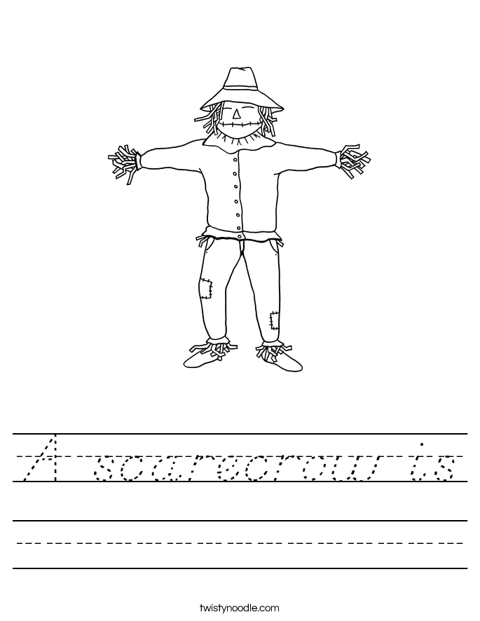 A scarecrow is Worksheet