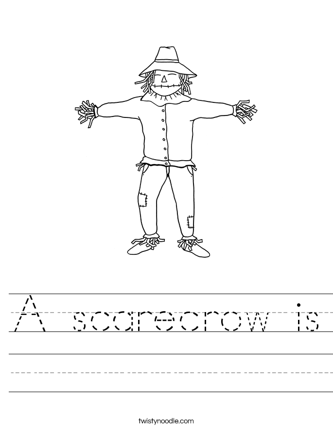 A scarecrow is Worksheet