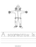 A scarecrow is Worksheet