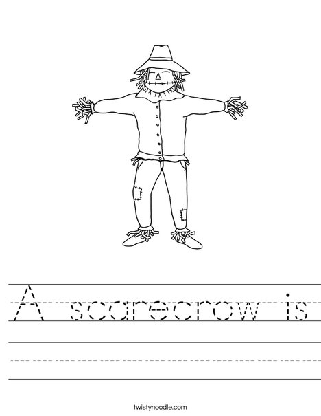 Scarecrow Worksheet