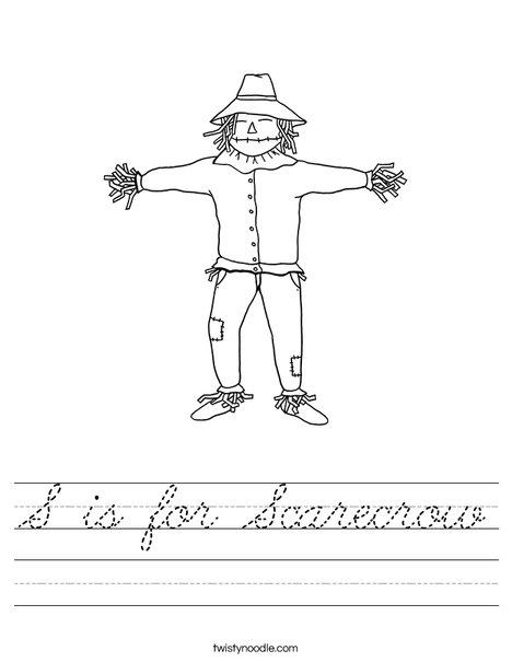 Scarecrow Worksheet