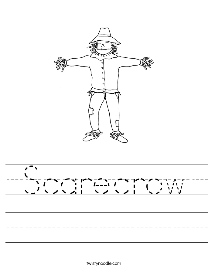 Scarecrow Worksheet Twisty Noodle Scarecrow Worksheet Twisty Noodle