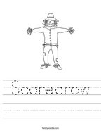 Scarecrow Handwriting Sheet