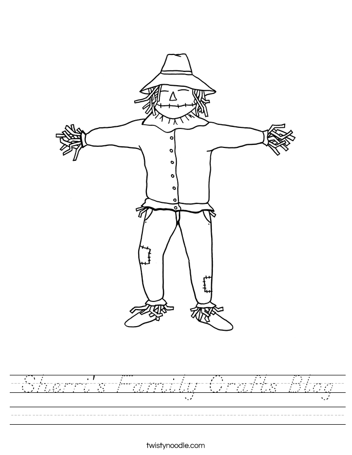 Sherri's Family Crafts Blog Worksheet