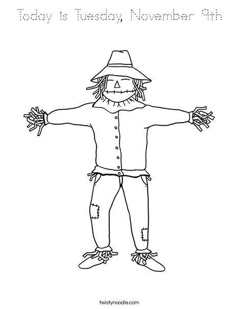 Scarecrow Coloring Page
