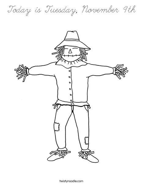 Scarecrow Coloring Page