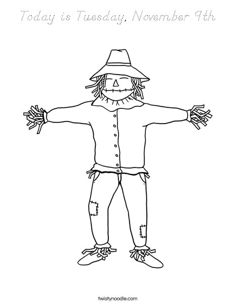 Scarecrow Coloring Page