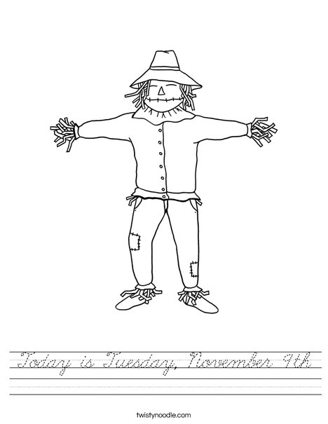 Scarecrow Worksheet