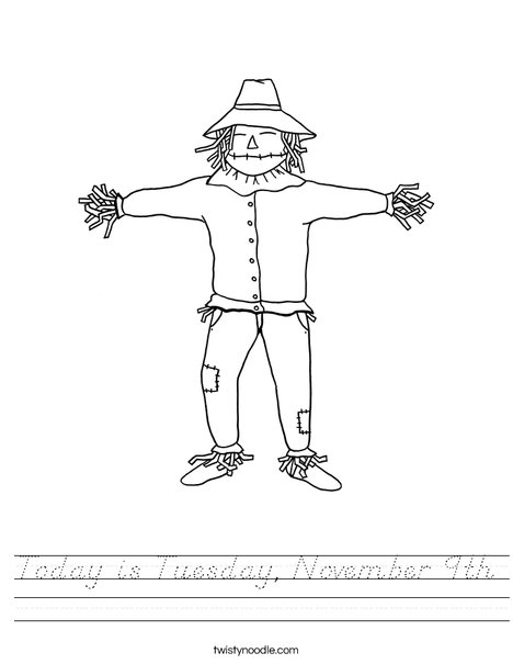 Scarecrow Worksheet