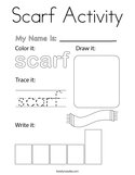 Scarf Activity Coloring Page