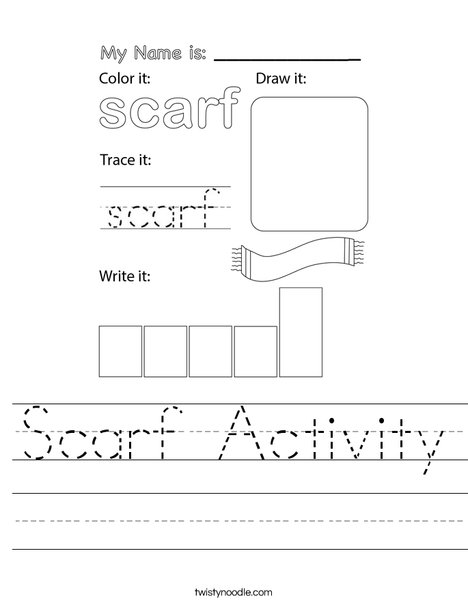 Scarf Activity Worksheet