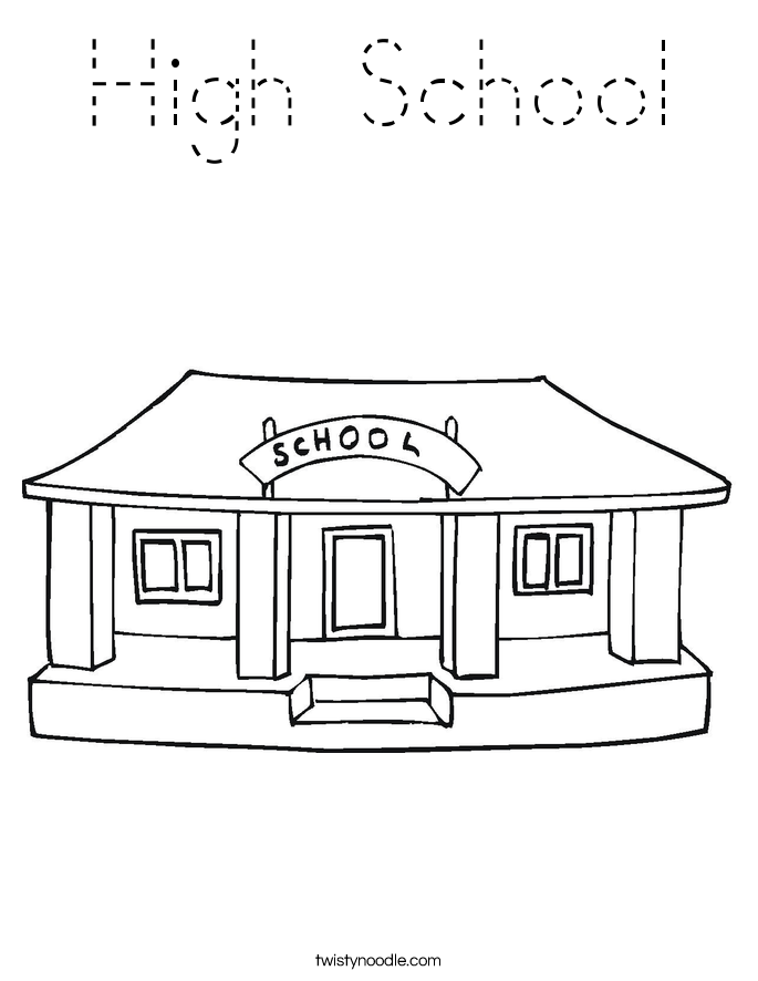 High School Coloring Page