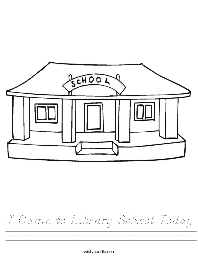 I Came to Library School Today Worksheet