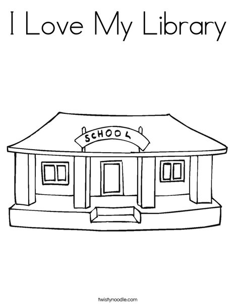 I Love My School Coloring Page