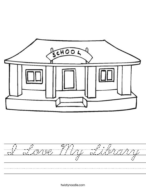 I Love My School Worksheet