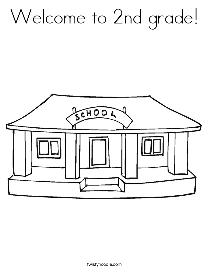Welcome to 2nd grade Coloring Page - Twisty Noodle