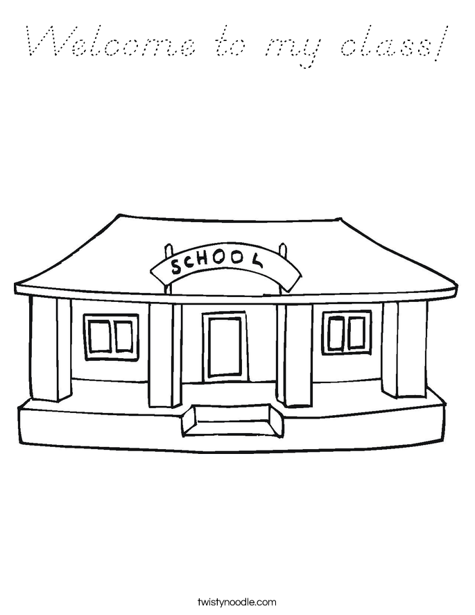 Welcome to my class! Coloring Page