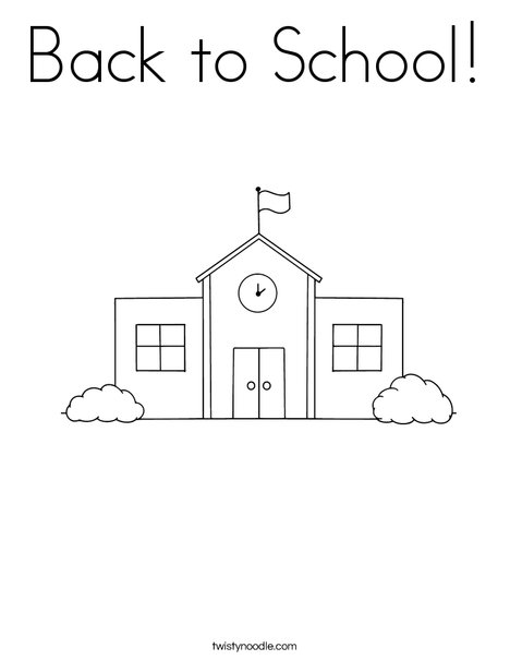 School Coloring Page