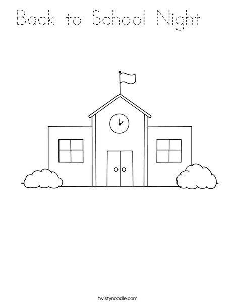 School Coloring Page