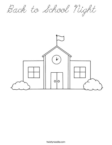 School Coloring Page