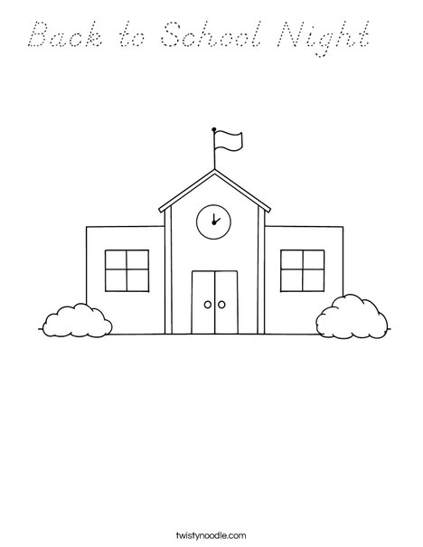 School Coloring Page