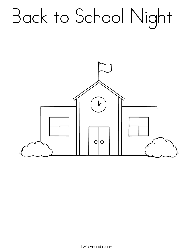 Back to School Night   Coloring Page