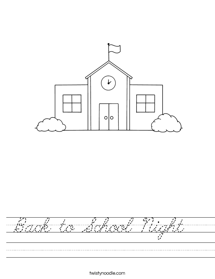 Back to School Night   Worksheet