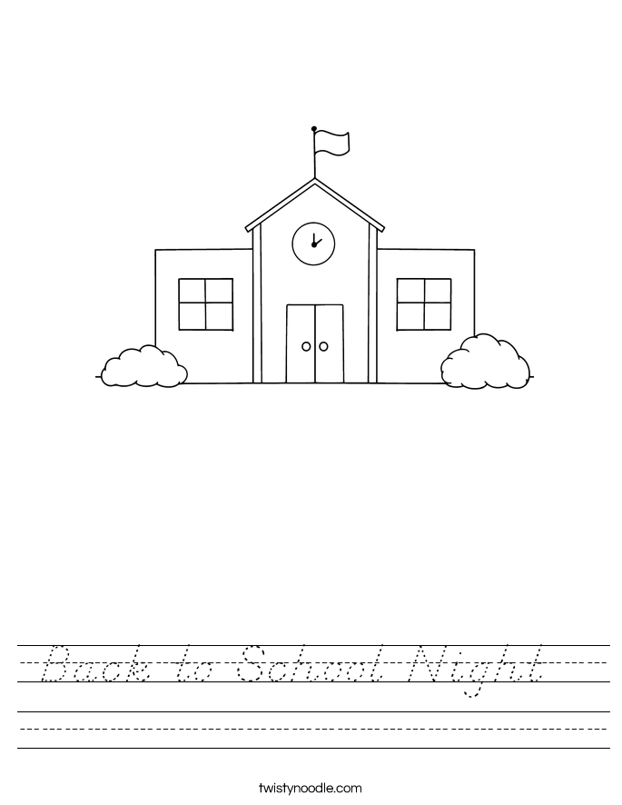 Back to School Night   Worksheet