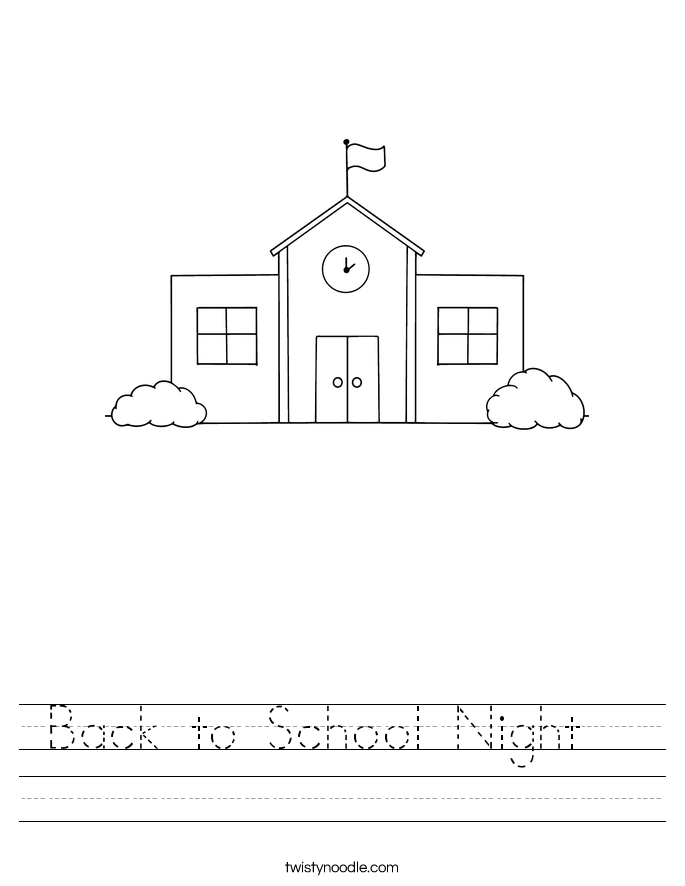 Back to School Night   Worksheet