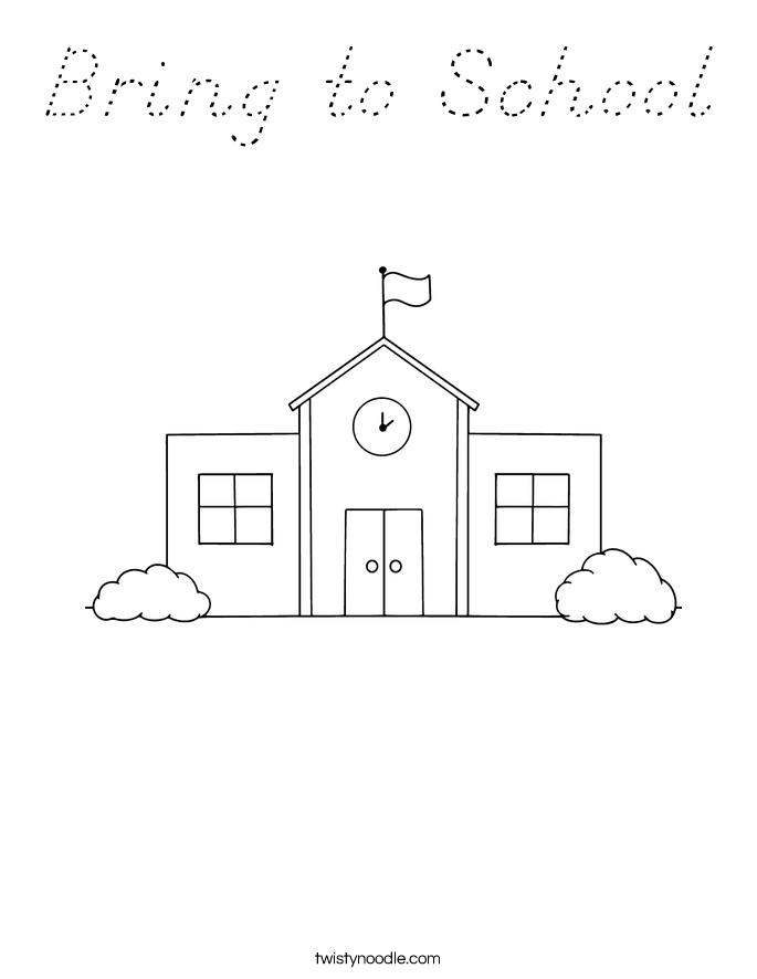 Bring to School Coloring Page