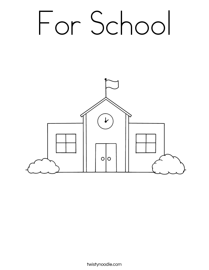 For School Coloring Page
